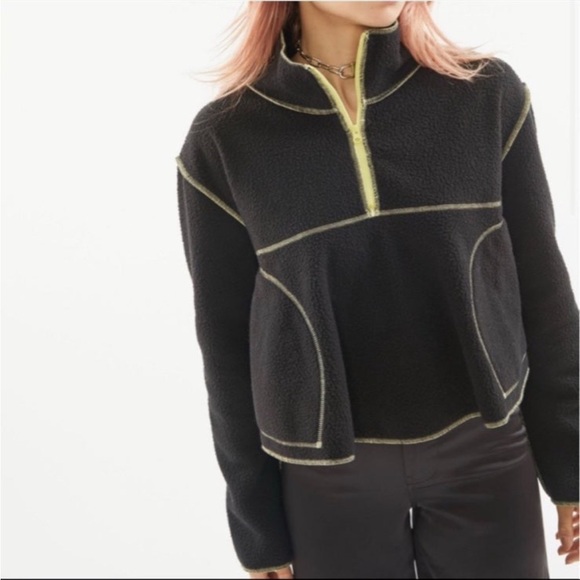 Urban Outfitters Half-zip Fleece Sweatshirt - Picture 4 of 6